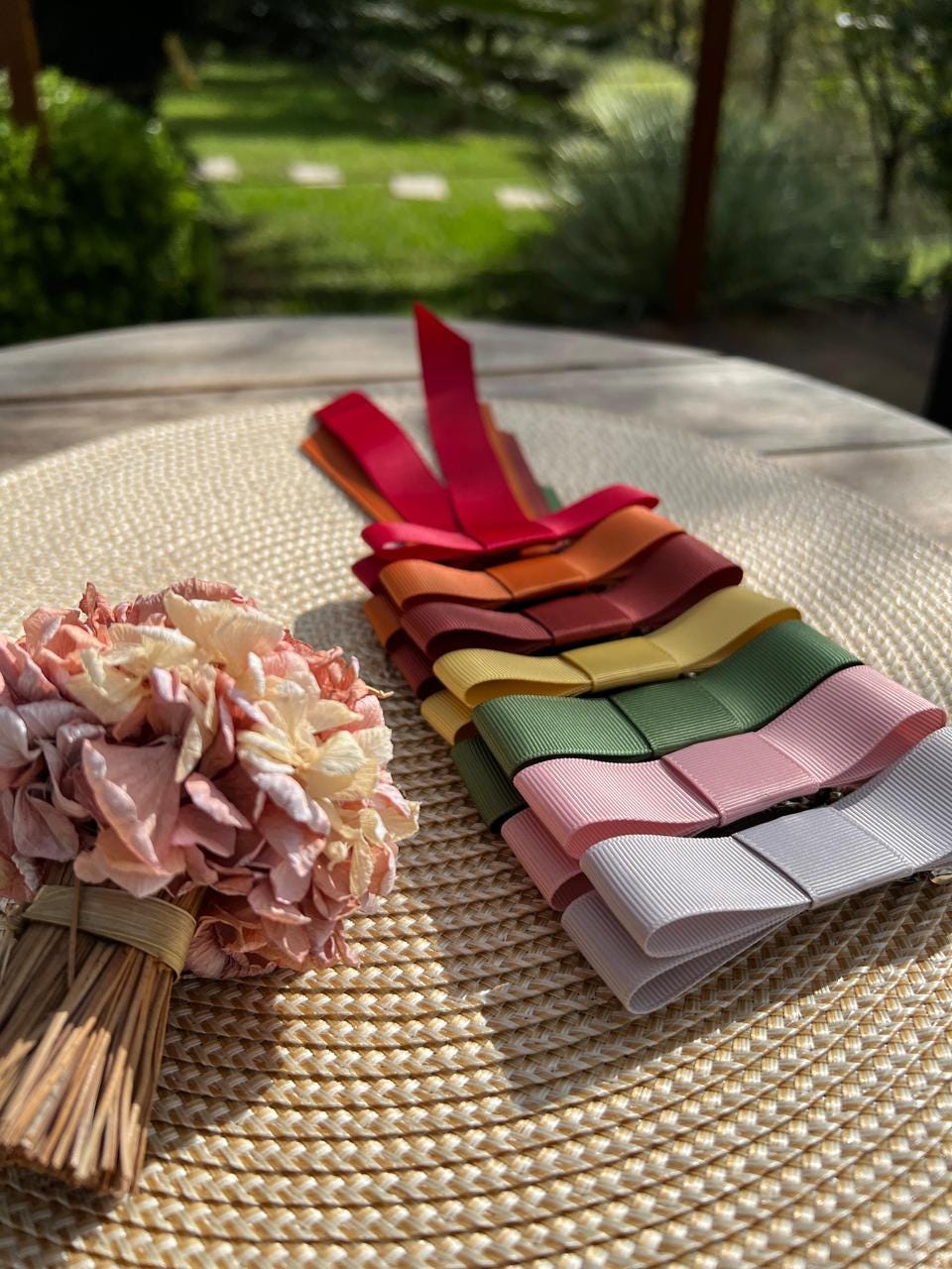 Handmade Grosgrain Ribbon Hair Bow Clip – Elegant Multicolor Hair Accessory for Women & Girls