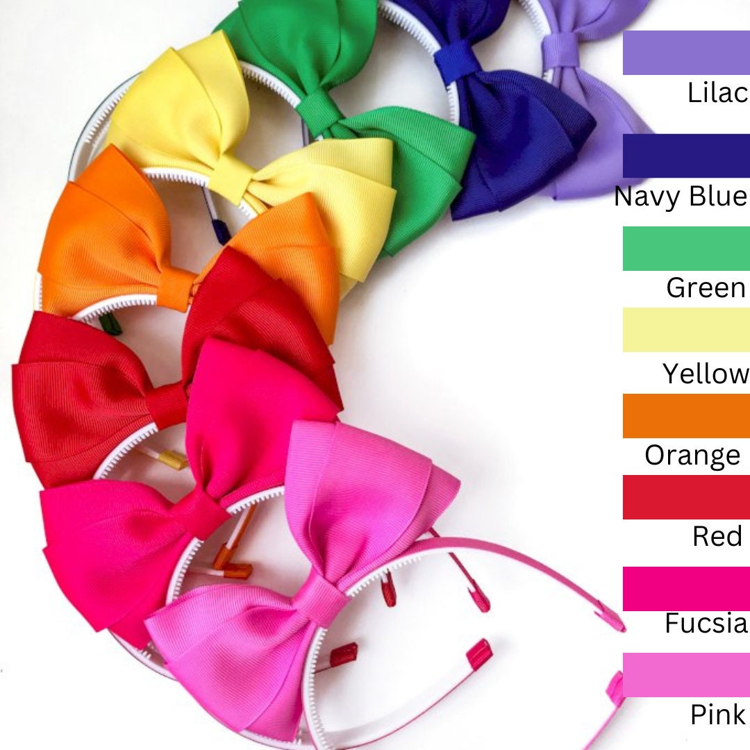 Girls' Bow Headband, Colorful Ribbon Hair Accessory