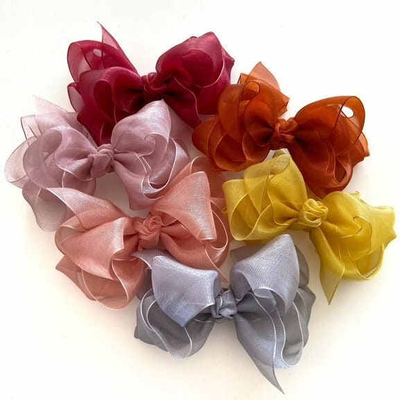 Small Hair Bows, Alligator Clip, Toddler & Girl, Wisp Clip