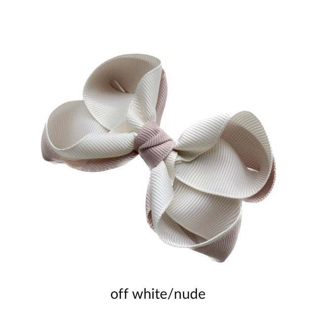 Medium Hair Bows, Alligator Clip, Spring Colors, Toddler & Girl Bow, Wisp Clip