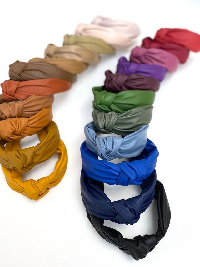 Leather Top Knot Headband, Girl, Women, Soft Leather Accessory