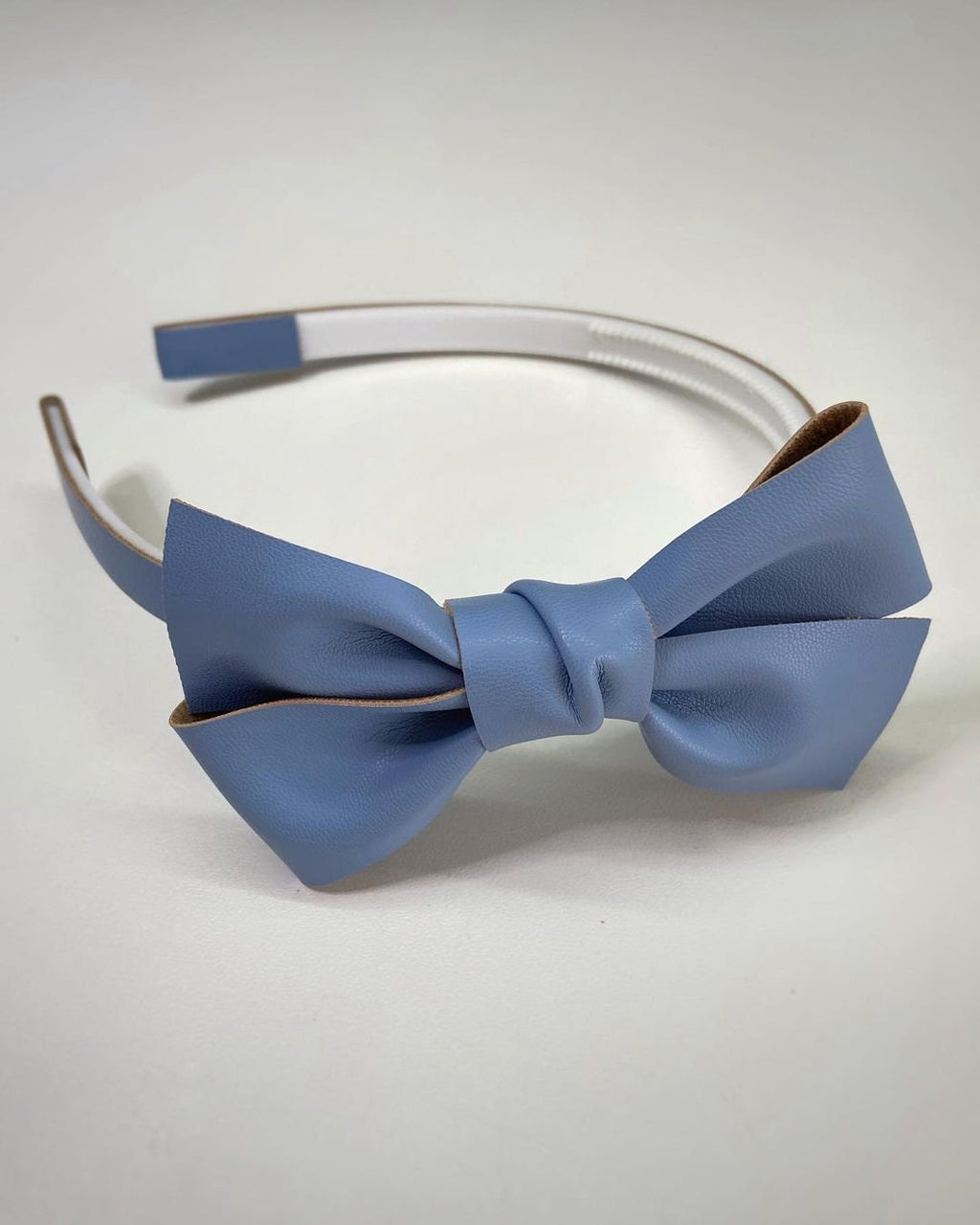 Faux Leather Hairband Bow, Baby Girl Headband