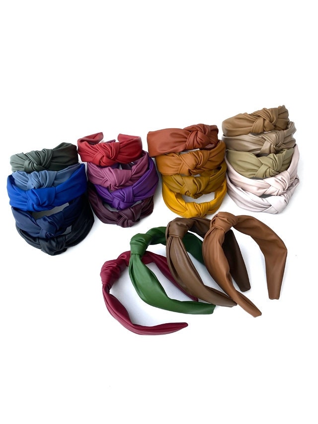 Leather Top Knot Headband, Girl, Women, Soft Leather Accessory