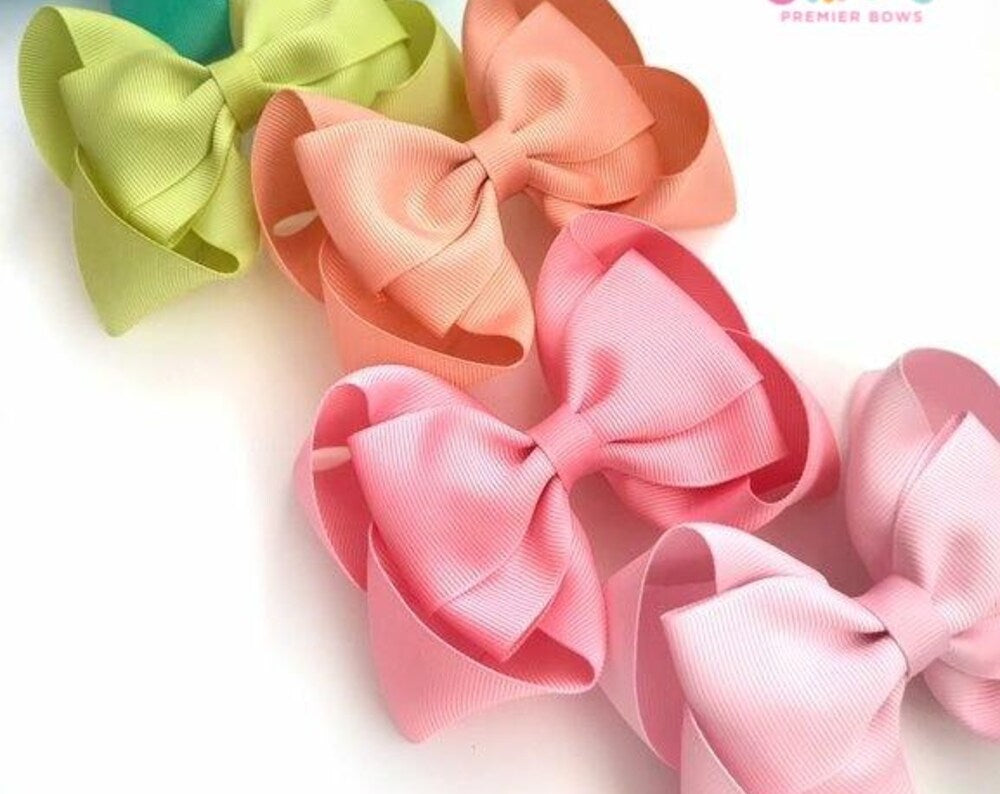 Pastel Grosgrain Hair Bow | Boutique Handmade Alligator Clip
