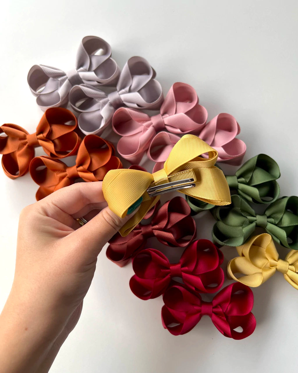 Handmade Ribbon Hair Bow | Grosgrain Alligator Clip
